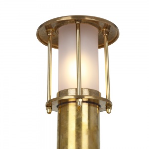 Yarrow Brass Outdoor Bollard Pillar Light IP53